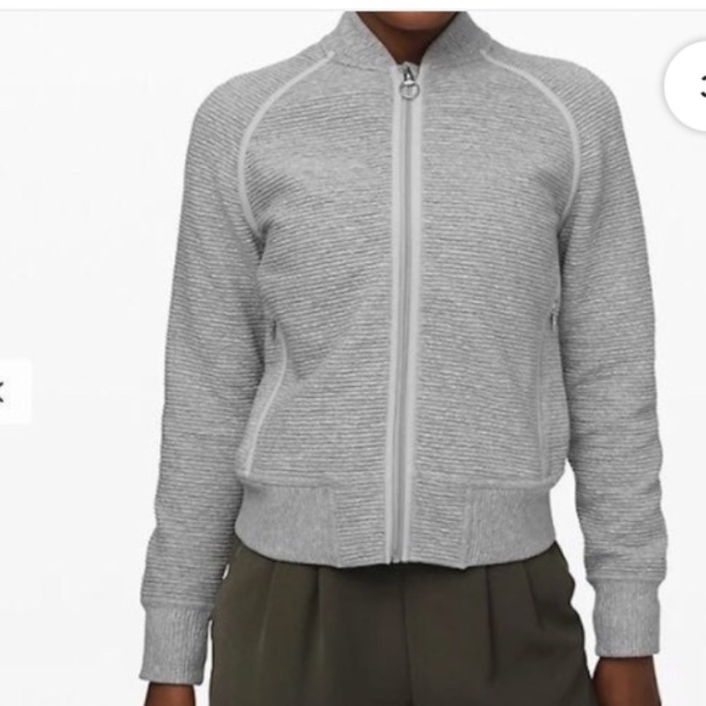 Lululemon 4 Gray Zip-Up Jacket On Repeat Bomber
